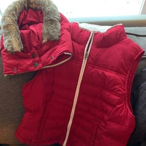 Puffer fleece lined vest